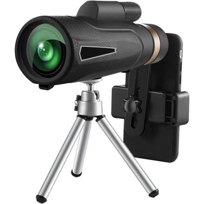 Télescope Monoculaire 16x52 Professionnel - Prisme BAK4, Vision Nocturne Améliorée, Ultra Léger (290g) - Observation, Chasse