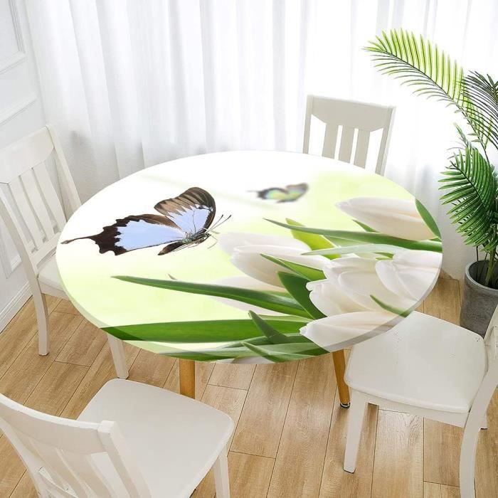 Rondes Nappes Avec Bord Élastique, Plastique Nappes Nordique