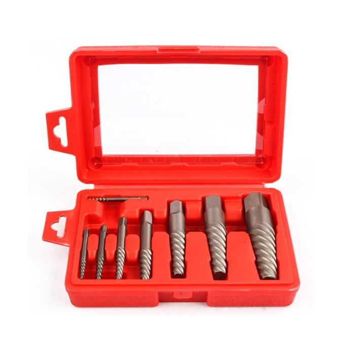 Extracteur de vis cassé DAMILY® Kit 8pcs en acier inoxydable Rouge Cdiscount Electroménager