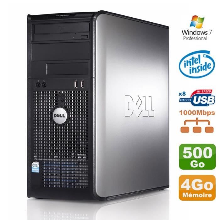 PC Tour Dell Optiplex 780 MT E5200 2.5Ghz 4Go