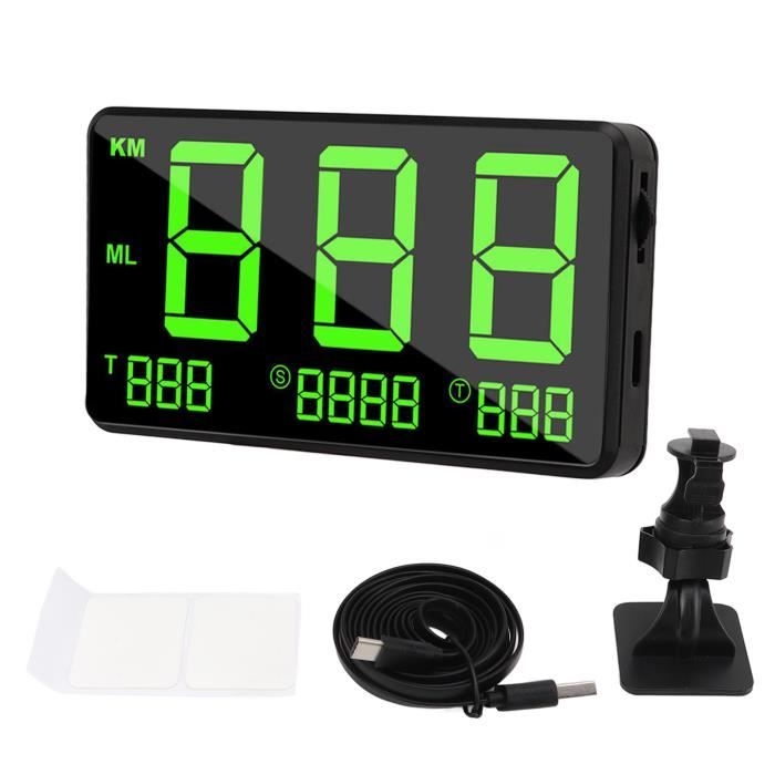 AFFICHAGE TÊTE HAUTE accessoires voiture compteur de vitesse numérique HUD aff EUR 29,82