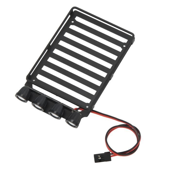 Porte-bagages De Toit RC En Métal Avec Barre LED – Pour Axial SCX10 Et Traxxas TRX4 1/10