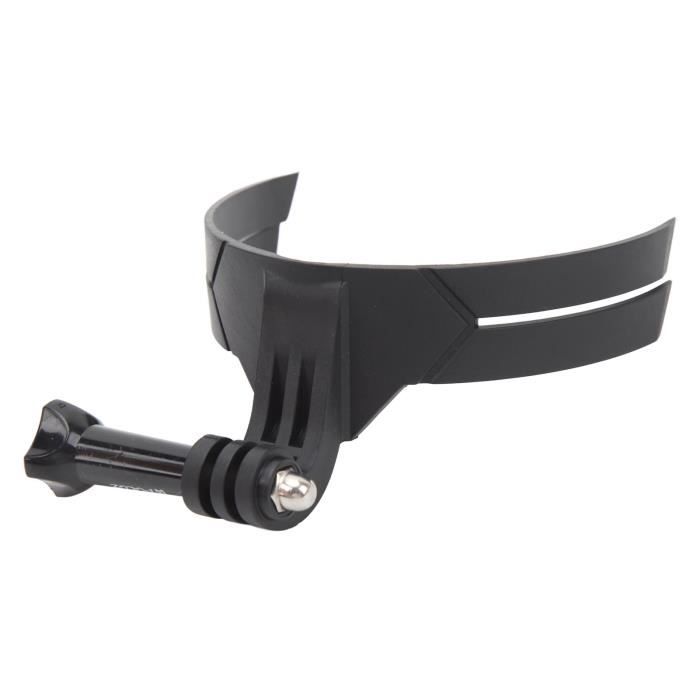 Support Menton Casque Moto Pour Caméra GoPro - Fixation Sangle Stable Et Ajustable Noir