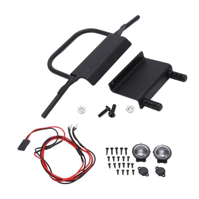 Kit Pare-chocs Avant RC Pour TRX4M Defender 1/18 – Support En Aluminium Et Inox, Grille Et Treuil, Pièce De Rechange Robuste