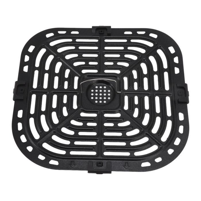 Poêle Grill Carrée 20,5cm Pour Friteuse à Air 4QT - Plaque Crisper Antiadhésive, Compatible Accessoires Friteuse