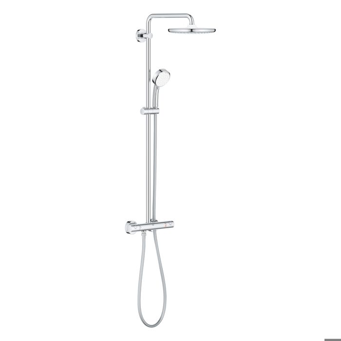 Colonne de douche thermostatique Tempesta 250 ronde GROHE Mitigeur thermostatique Douche Métal Chromé