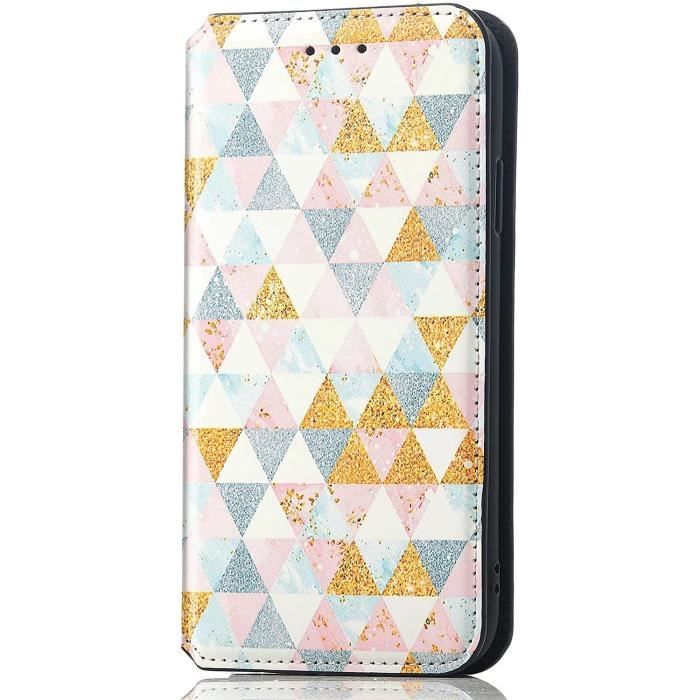 Custodia Portafoglio In Pelle Con Motivo Per Google Pixel 4a 4G, Cover Con Vani Carte, Chiusura Magnetica E Funzione Cavalletto, Verde