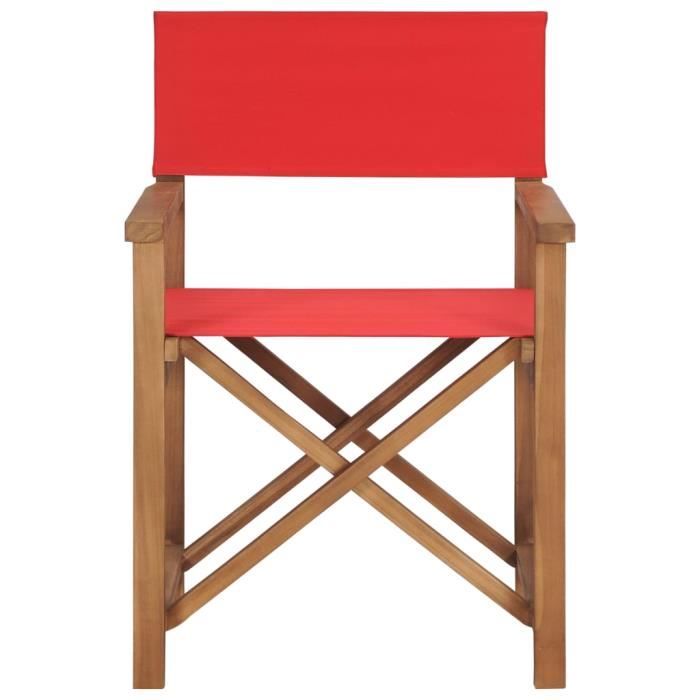Fauteuil Metteur En Scène ArredaSi Regista P - Bois Noir Et Tissu Rouge