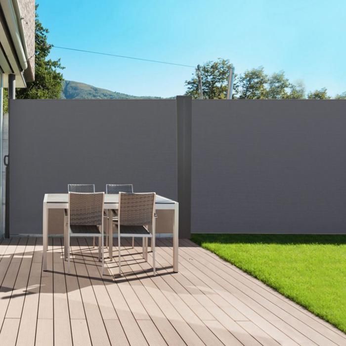 IDMarket - Paravent Extérieur Rétractable 180 X 400 Cm - Store Latéral