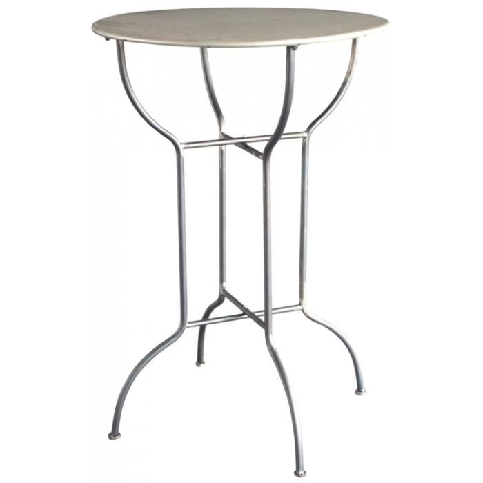 Table Haute De Bar Mange Debout Ronde Gris Achat Vente Mange Debout Table Haute De Bar Mange De Cdiscount