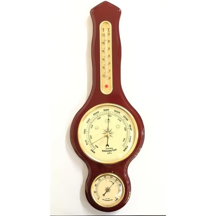 STATION METEO MURALE BOIS Modele Luxe INTERHOME© Cdiscount TV