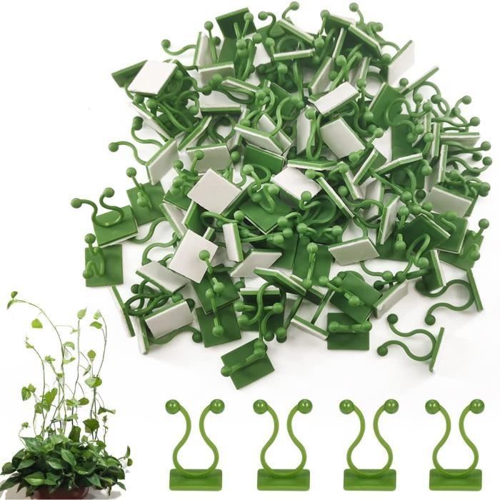 30 Clips Auto-adhésifs Pour Plantes Grimpantes - Fixation Murale Pour Vignes, Orchidées, Fils - Plastique Durable 3,6 Cm
