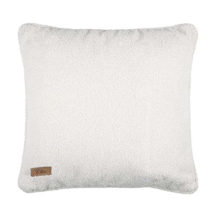 Coussin carré - Effet bouclette Ecru 50x50 cm Coussin carré - Effet bouclette Ecru 50x50 cm