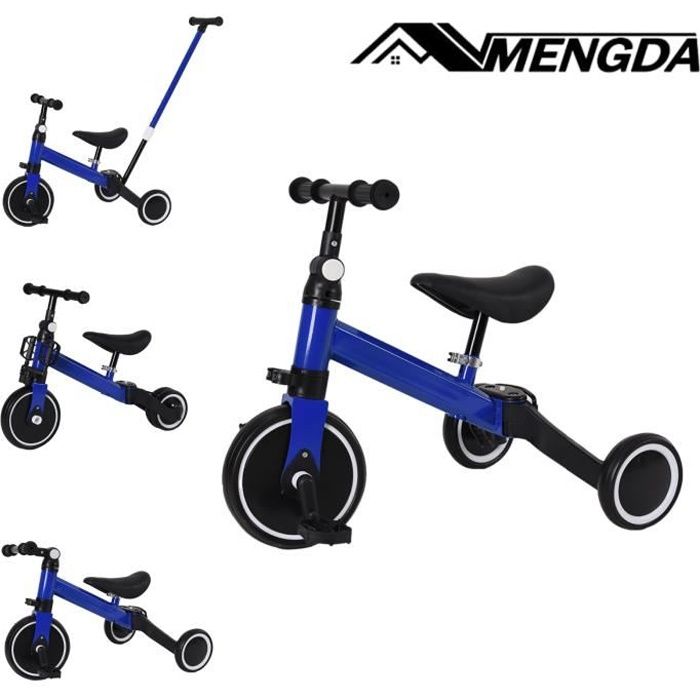 Vélo Draisienne Évolutif MENGDA pour Enfants 1-4 Ans - Bleu