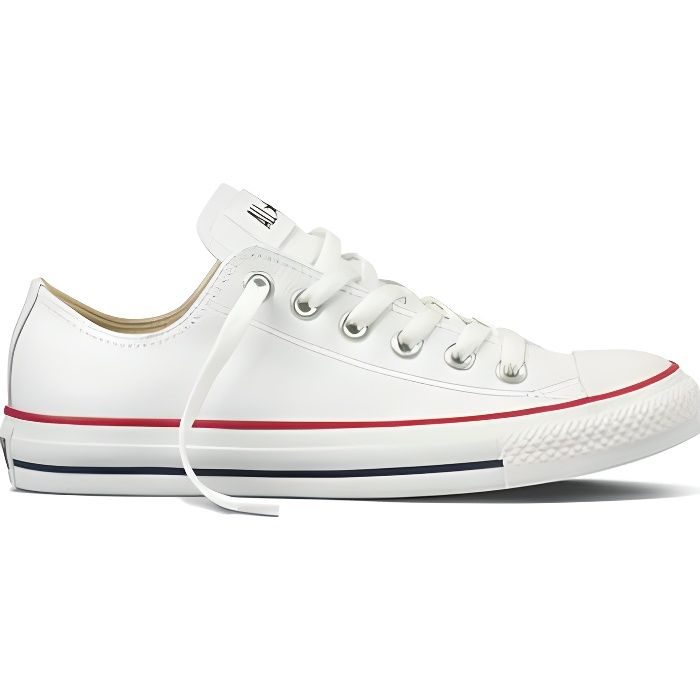 Basket Converse All Star Suede Leather Ox CONVERSE 132173C Blanc