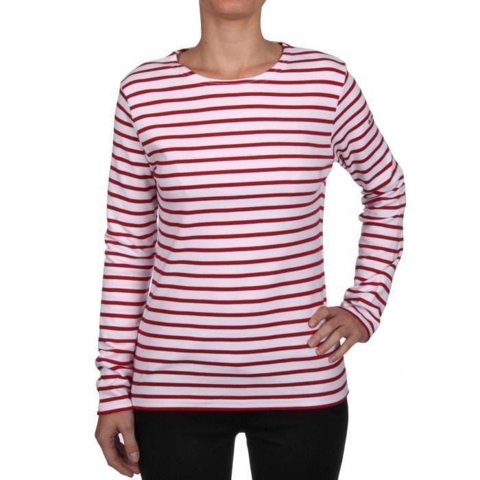 ARMOR LUX Marinière LESCONIL Blanc/rouge Cdiscount Prêt-à-Porter