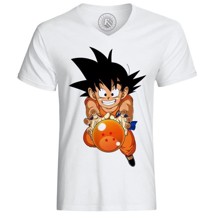 T-shirt Dragon Ball DBZ Goku Sangoku Ball Number 4 Manga Anime