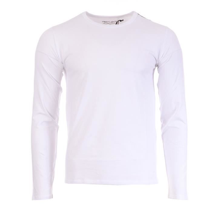 T shirt Manches Longues Blanc Homme Teddy Smith Tucker Blanc