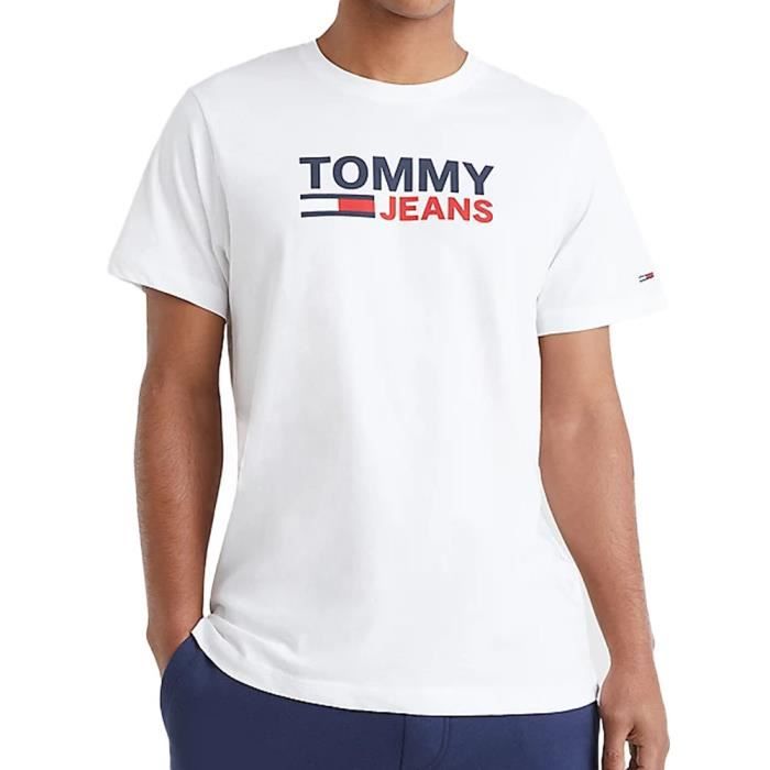 Tee shirt tommy jeans blanc store