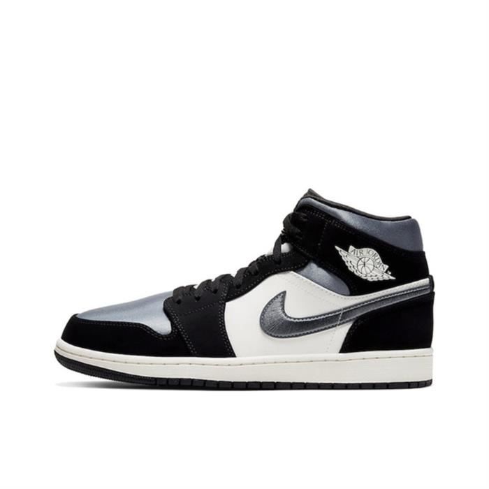 Air jordan 1 noir argent blanc Couleurs multiples Cdiscount Chaussures