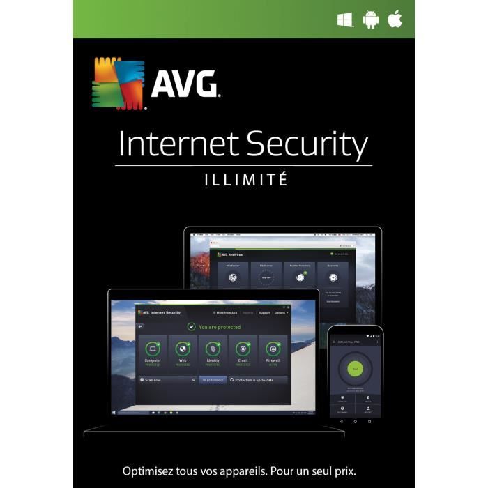 AVG Internet Security 2024 - ( 2 Ans / 10 Appareils ) | Version Téléchargement
