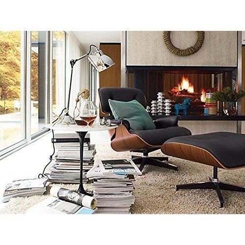 Chaise Longue Eames Design Classique Chaise Longue en Placage de Noyer