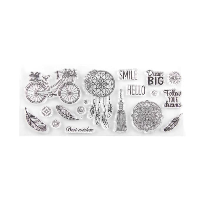 Tampon transparent Timbres de sceau transparents pour bricolage Scrapbooking 