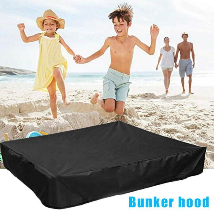 Couverture De Bac à Sable 120x120 Cm - Bâche Protection Étanche Avec Cordon De Serrage