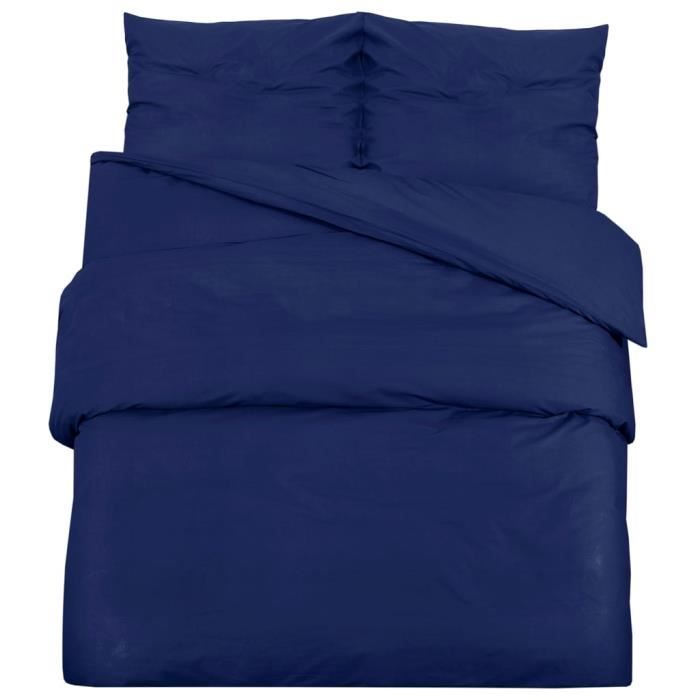 Ensemble de housse de couette - SALUTUYA - BD06686 - 200x200 cm - 100% coton - Bleu marine