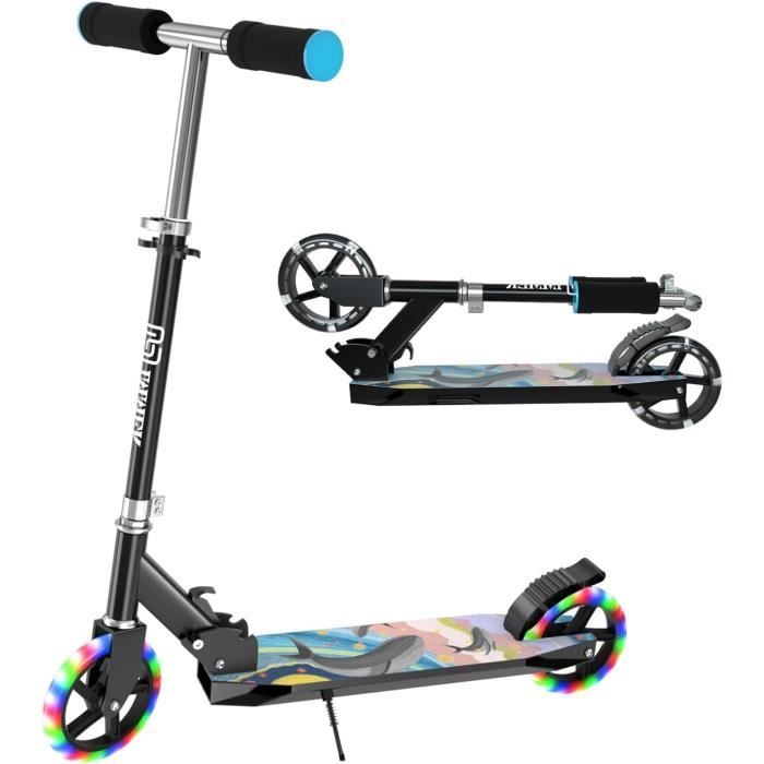Trottinette VEVOR Pour Enfants (8 Ans+), Ados Et Adultes – Charge 100 Kg, Hauteur Réglable 860-1000 Mm, Roues PU 20 Cm, Pliable, Antidérapant