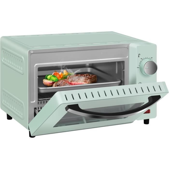Mini Four électrique 22 Litres – 1000 W, Température 120-250°C, Minuterie 60 Min, Avec Grille Et Plaque - 12