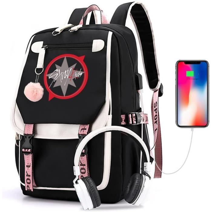 Sac à Dos One Piece Anime Lumineux - Sac Loisir Voyage Avec Poche Ordinateur 15,6 Pouces | Noir, 30x45x13 Cm