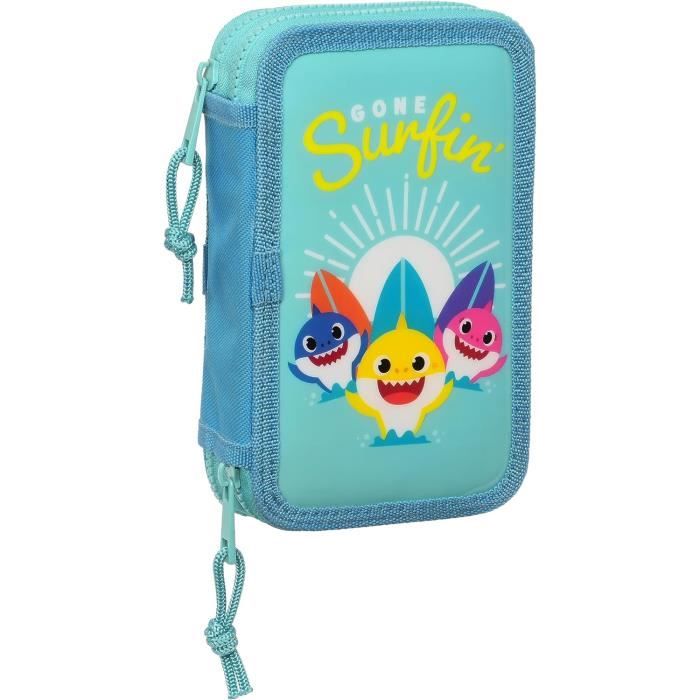 Trousse à Crayons Triple STITCH CHILL - Grande Capacité Pour Enfants Et Ados, 22 X 3 X 12 Cm, Rose/Menton