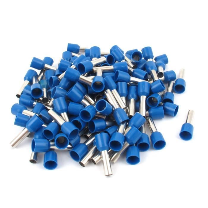 100 Pcs Fil Fin Cordon Noir Embout Isolé Terminal E6012 10AWG 6mm2