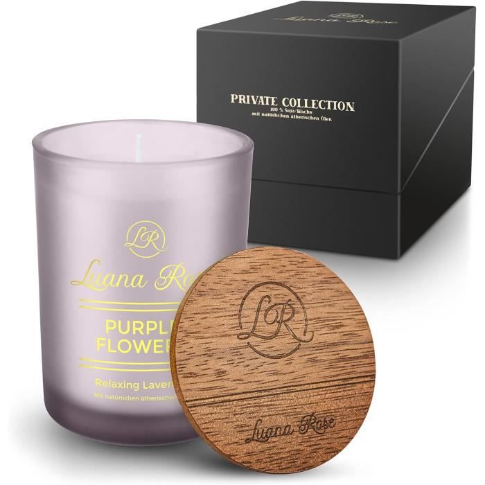 Bougie Parfumée Lavande - Cadeau De Remerciement, 420g, Cire De Soja, Parfum 45-50h, Pour Enseignant, Collègue, Ami