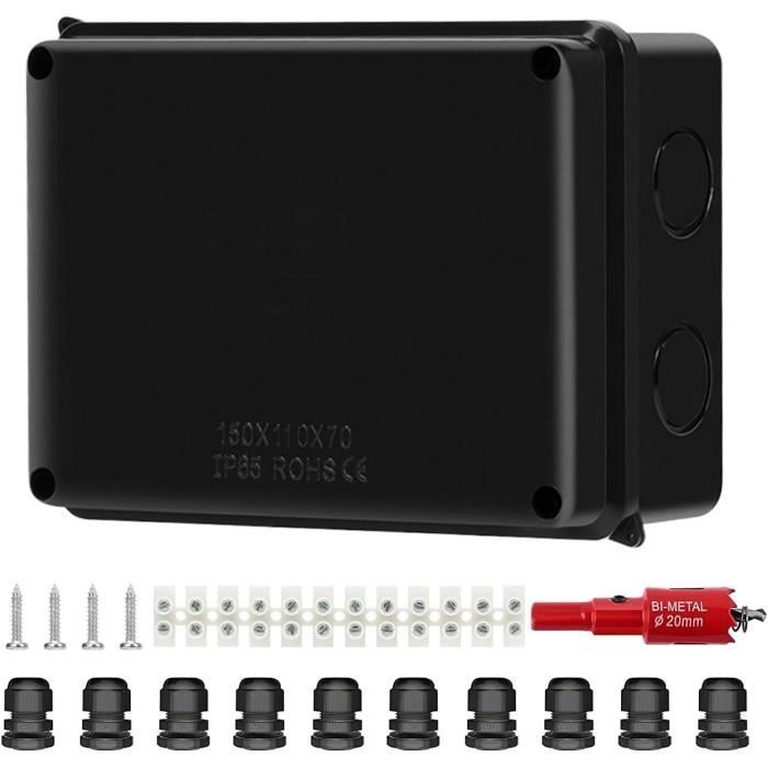 Boîte De Jonction étanche IP68, Boite De Derivation Etanche Exterieur Boitier De Connecteur De Cable 4 Voies Connexions Pour Cable 4mm 12mm 96957918