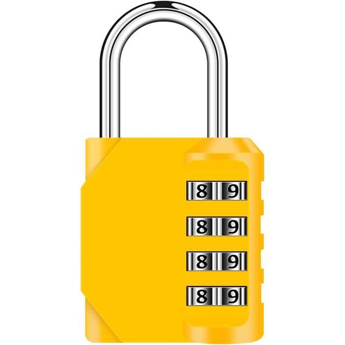 Cadenas à Code - Lot De 4 - 4 Chiffres - Alliage Zinc - Pour Valise, Casier, Abri De Jardin - Résistant Intempéries