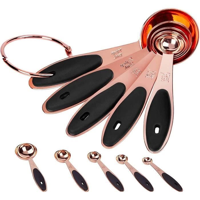 Cuillères Doseuses En Inox 5 Ml - Lot De 2 Avec Long Manche, Pour Café, épices, Miel - Accroche Mural