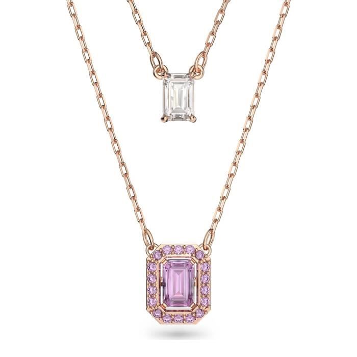 Collier femme - SWAROVSKI - Collier multi rangs Swarovski Millenia doré rose