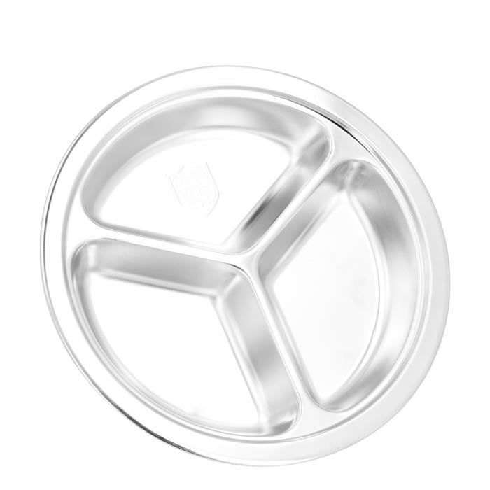 Plateau Repas Inox 6 Compartiments - Acier Inoxydable, Lave-vaisselle, 40x30 Cm - Idéal Cantines, Pique-nique, Hôpitaux