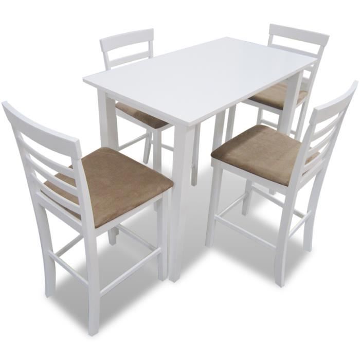 Ensemble Table Et 4pcs Chaises De Cuisine Salle A Manger Bar