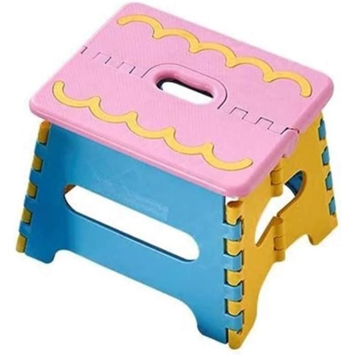 Tabouret Pliable Motif Floral – Pour Enfants Ou Salle De Bain – Neuf Avec étiquette