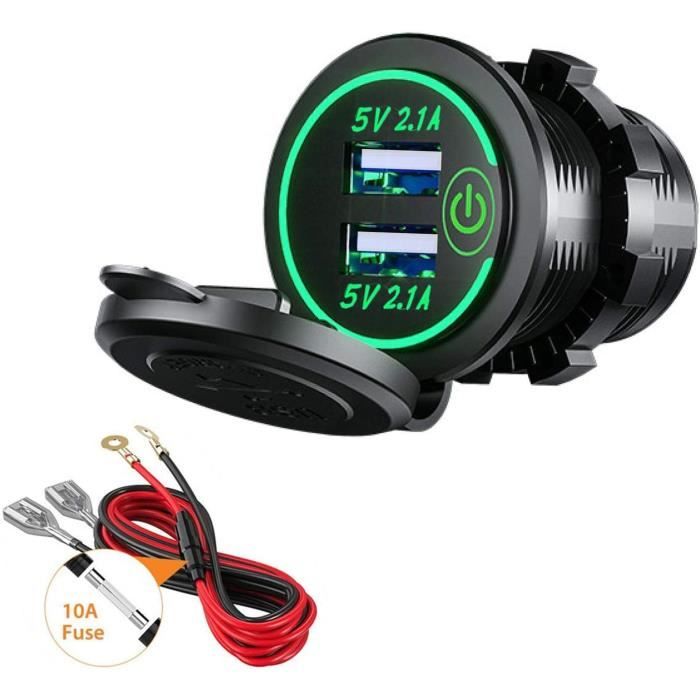 Adaptateur De Prise De Chargeur Double USB Pour Moto, Convertisseur De Sortie USB DC Pour CBR650R CBR 650R 650 R