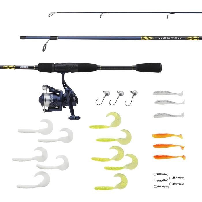 Mitchell Tanager Camo II Kit Canne Et Moulinet - Fibre De Verre, Guides Inox, Manche EVA, Design DigiCamo