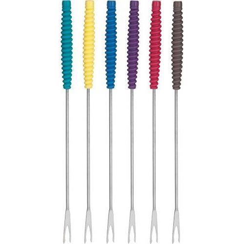 Fourchettes Multicolores Design Set De 6 Fourchettes EGAN Multicolores - Design Élégant Et Minimaliste 15 Cm