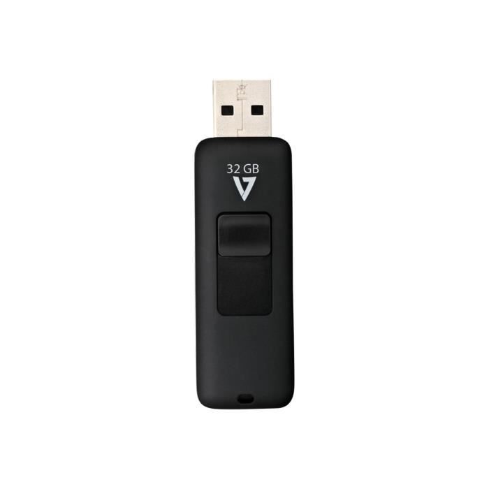Clé USB V7 VF232GAR-3E - 32 Go - USB 2.0 - Noir