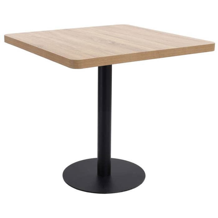 vidaXL Table de bistro marron clair 80x80 cm MDF 286433