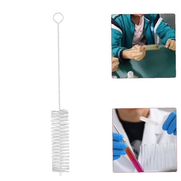 Lot De 12 Brosses De Nettoyage Pour Pailles - 21 Cm, 6 Diamètres De Tête, Acier Inoxydable Et Nylon