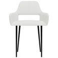 Lot de 4 Chaises de salle à manger Contemporain - Chaise de cuisine Chaise de salon Blanc Tissu Moderne De Luxe | 10860-1