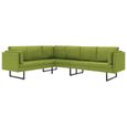 Canapé d'angle Canapé de relaxation - Sofa Divan Canapé Confortable Vert Tissu Moderne De Luxe | 65642-1